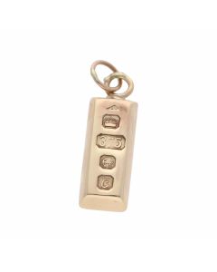Pre-Owned 9ct Yellow Gold Ingot Bar Charm