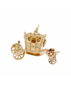 Pre-Owned 9ct Yellow Gold Carriage Charm