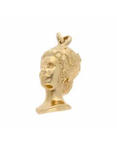Pre-Owned 9ct Yellow Gold Queen Bust Charm