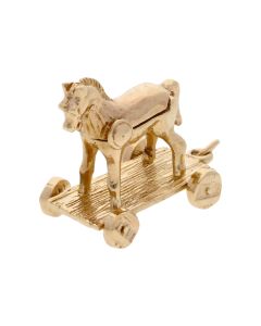 Pre-Owned 9ct Yellow Gold Opening Trojan Horse Charm