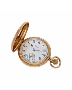 Pre-Owned 9ct Yellow Gold Waltham Full Hunter Pocket Watch