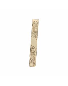 Pre-Owned 9ct Yellow Gold Patterned Tie Slide