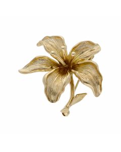 Pre-Owned 9ctYellow Gold Flower Brooch