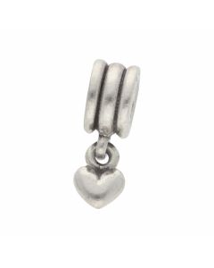 Pre-Owned Pandora Silver Heart Drop Bead Charm