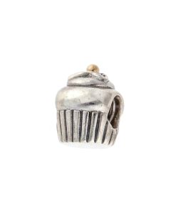 Pre-Owned Pandora Silver & Gold Cupcake Charm