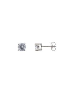 Pre-Owned 9ct White Gold Cubic Zirconia Stud Earrings