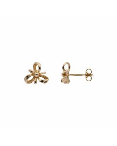 Pre-Owned 9ct Yellow Gold Fancy Bow Stud Earrings