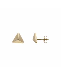 Pre-Owned 9ct Yellow Gold Triangle Stud Earrings
