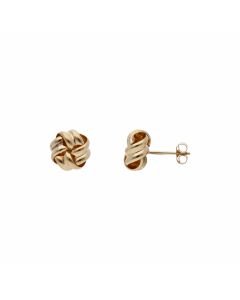 Pre-Owned 9ct Yellow Gold Knot Stud Earrings