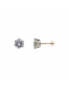 Pre-Owned 9ct Gold Cubic Zirconia Stud Earrings