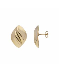 Pre-Owned 18ct Yellow Gold Wave Stud Earrings