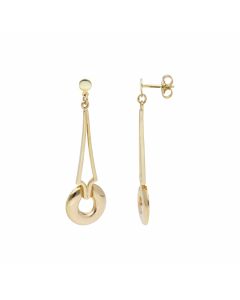 Pre-Owned 9ct Yellow Gold Pendulum Style Drop Earrings