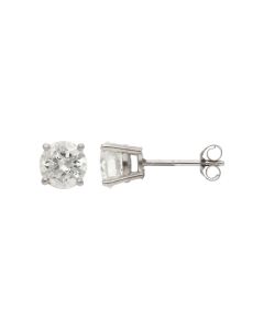 Pre-Owned 14ct White Gold 1.26 Carat Diamond Stud Earrings