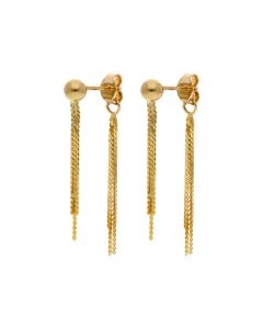 Pre-Owned 18ct Yellow Gold Multi Strand Drop Earrings