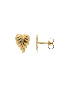 Pre-Owned 18ct Yellow Gold Leaf Stud Earrings