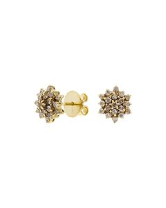 Pre-Owned 9ct Gold 0.50 Carat Diamond Cluster Stud Earrings