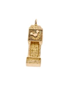 Pre-Owned 9ct Yellow Gold Grandfather Clock Charm