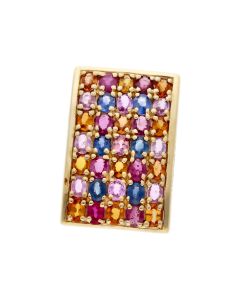 Pre-Owned 9ct Yellow Gold Rainbow Sapphire Pendant