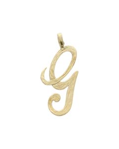 Pre-Owned 9ct Yellow Gold Initial G Pendant