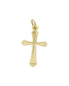 Pre-Owned 9ct Yellow Gold Lightweight Hollow Cross Pendant