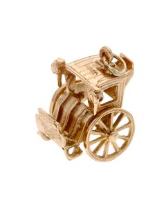 Pre-Owned 9ct Yellow Gold Vintage Carriage Charm