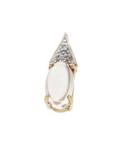 Pre-Owned 9ct Yellow Gold Oval Moonstone Pendant