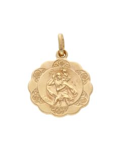 Pre-Owned 9ct Yellow Gold Hollow St.Christopher Pendant