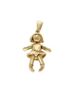 Pre-Owned 9ct Yellow Gold Doll Pendant