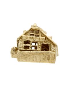 Pre-Owned 9ct Yellow Gold Opening Family Dinner House Charm