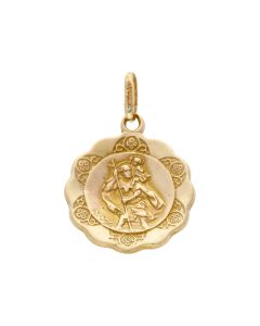 Pre-Owned 9ct Yellow Gold Hollow St Christopher Pendant