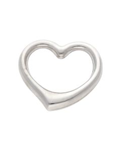 Pre-Owned 9ct White Gold Hollow Floating Heart Pendant