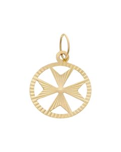 Pre-Owned 18ct Yellow Gold Maltese Cross Pendant