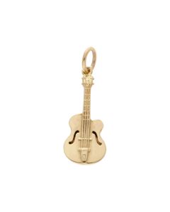 Pre-Owned 9ct Yellow Gold Hollow Bass Guitar Charm