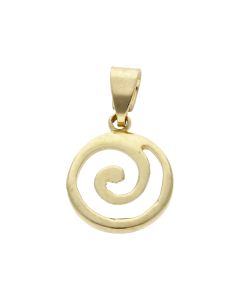Pre-Owned 14ct Yellow Gold Swirl Pendant