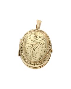 Pre-Owned 9ct Yellow Gold 4 Photo Family Locket Pendant