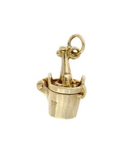 Pre-Owned 9ct Yellow Gold Opening Champagne Bucket Charm