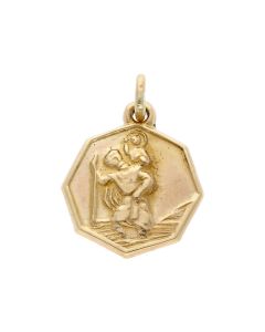 Pre-Owned 9ct Yellow Gold St Christopher Pendant