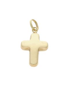 Pre-Owned 9ct Yellow Gold Small Hollow Cross Pendant