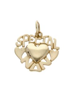 Pre-Owned 9ct Gold Lightweight Special Nan Heart Pendant