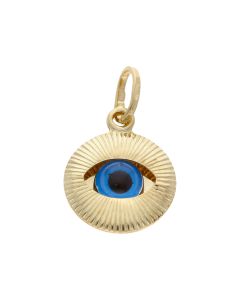 Pre-Owned 9ct Yellow Gold Eye Pendant
