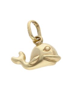 Pre-Owned 14ct Yellow Gold Hollow Whale Charm