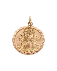 Pre-Owned 9ct Yellow Gold St.Christopher Pendant