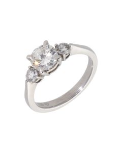 Pre-Owned 18ct White Gold 1.33 Carat Diamond 3 Stone Ring