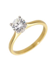 Pre-Owned 18ct Yellow Gold 0.89 Carat Diamond Solitaire Ring