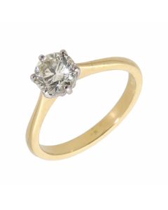 Pre-Owned 18ct Yellow Gold 0.92 Carat Diamond Solitaire Ring