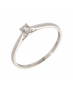 Pre-Owned 9ct White Gold 0.15 Carat Diamond Solitaire Ring