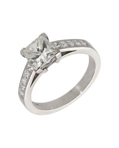 Pre-Owned Platinum 2.05ct Princess Cut Diamond Solitaire Ring