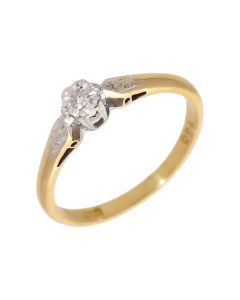 Pre-Owned Vintage Style Illusion Set Diamond Solitaire Ring