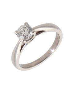Pre-Owned 9ct White Gold 0.66 Carat Diamond Solitaire Ring