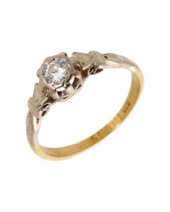 Pre-Owned Vintage 18ct Gold 0.14 Carat Diamond Solitaire Ring